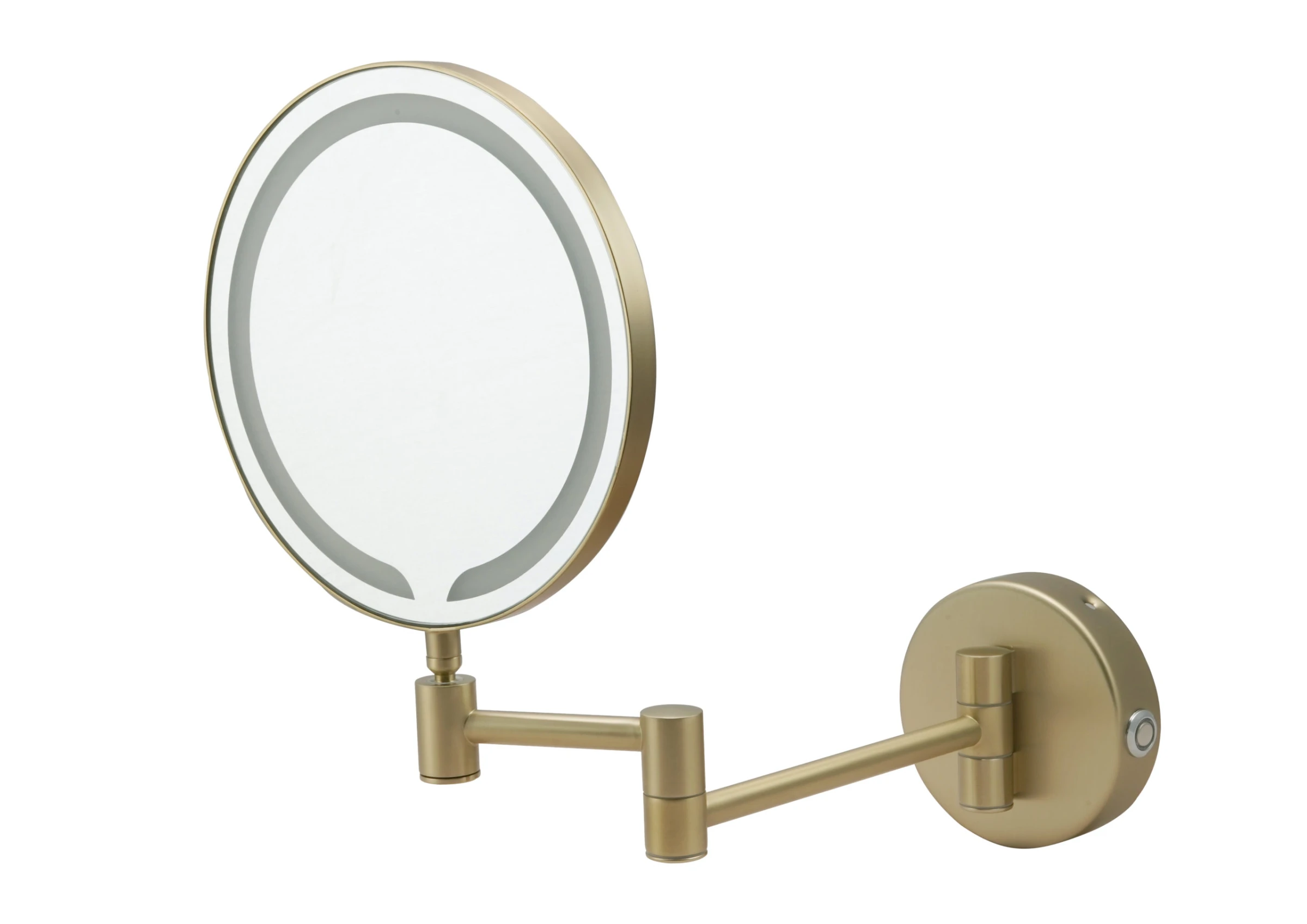 Just Taps Zoom Makeup Mirror Brushed Brass