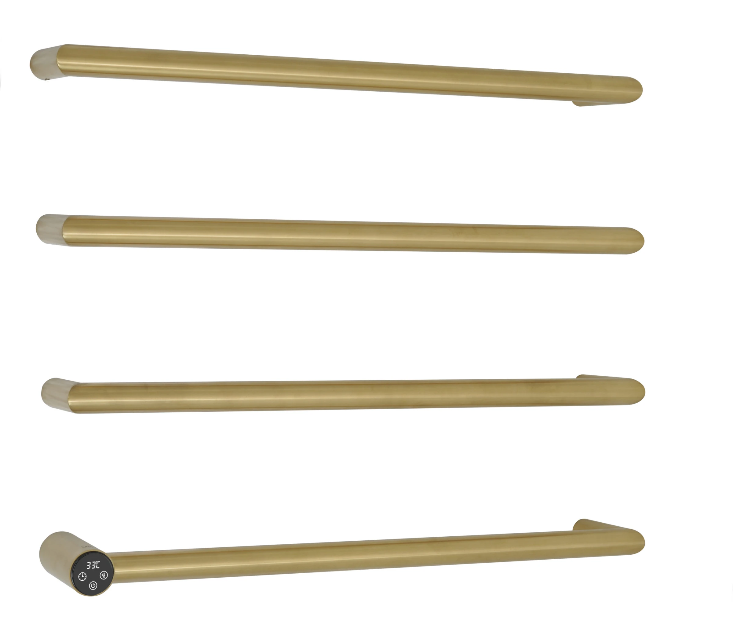 Just Taps Obi Electric Towel Radiator 600 Brushed Brass