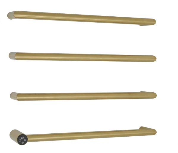 Just Taps Obi Electric Towel Radiator 600 Brushed Brass