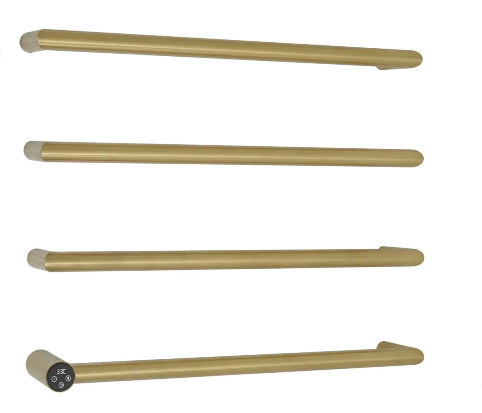 Just Taps Obi Electric Towel Radiator 600 Brushed Brass product image - Image 1