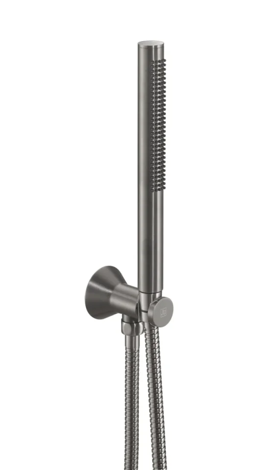 Just Taps Kono Round Water Outlet Brushed Black product image - Image 1