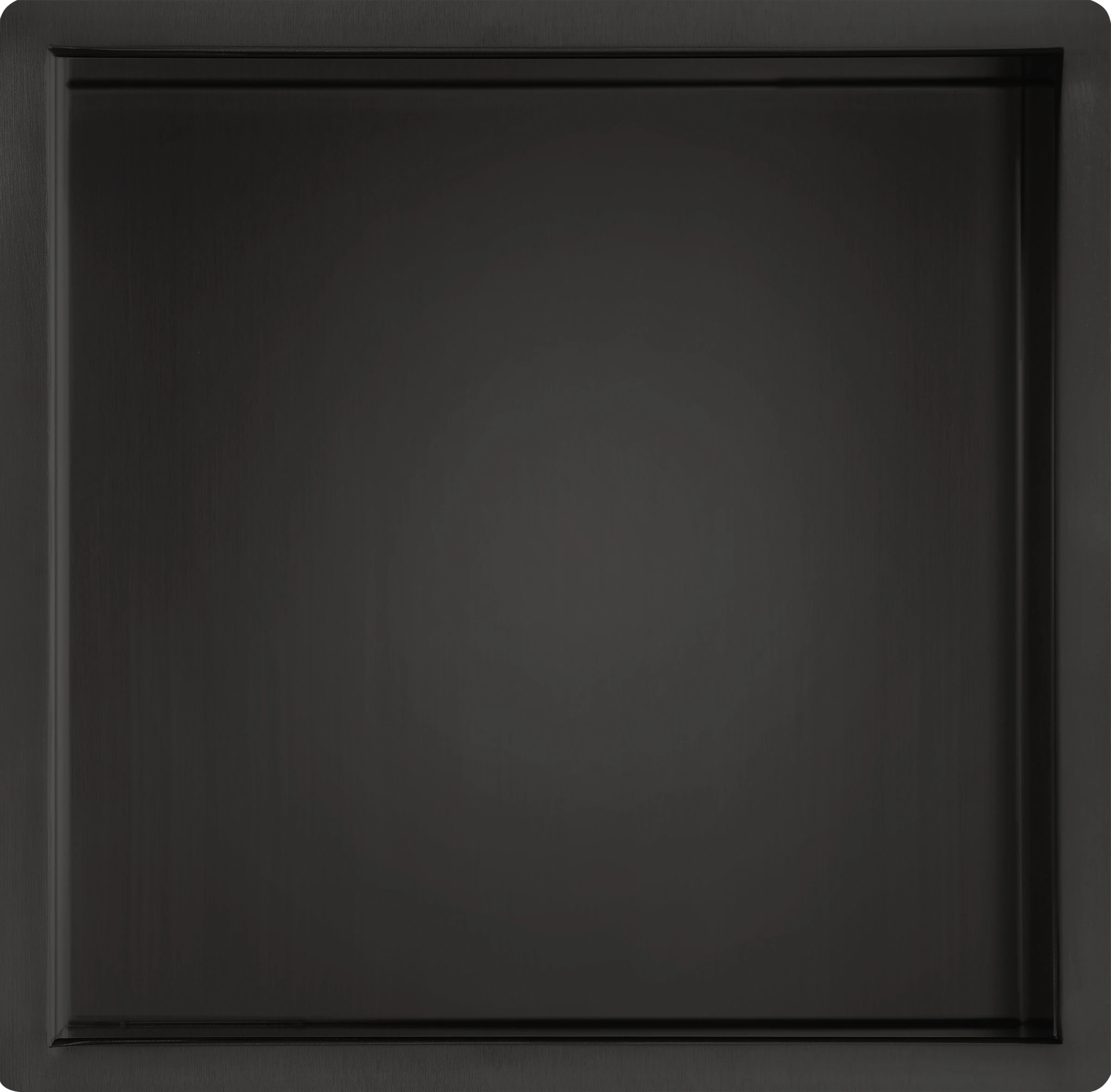 Just Taps Matt Black Shower Niche 300X300