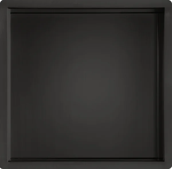 Just Taps Matt Black Shower Niche 300X300