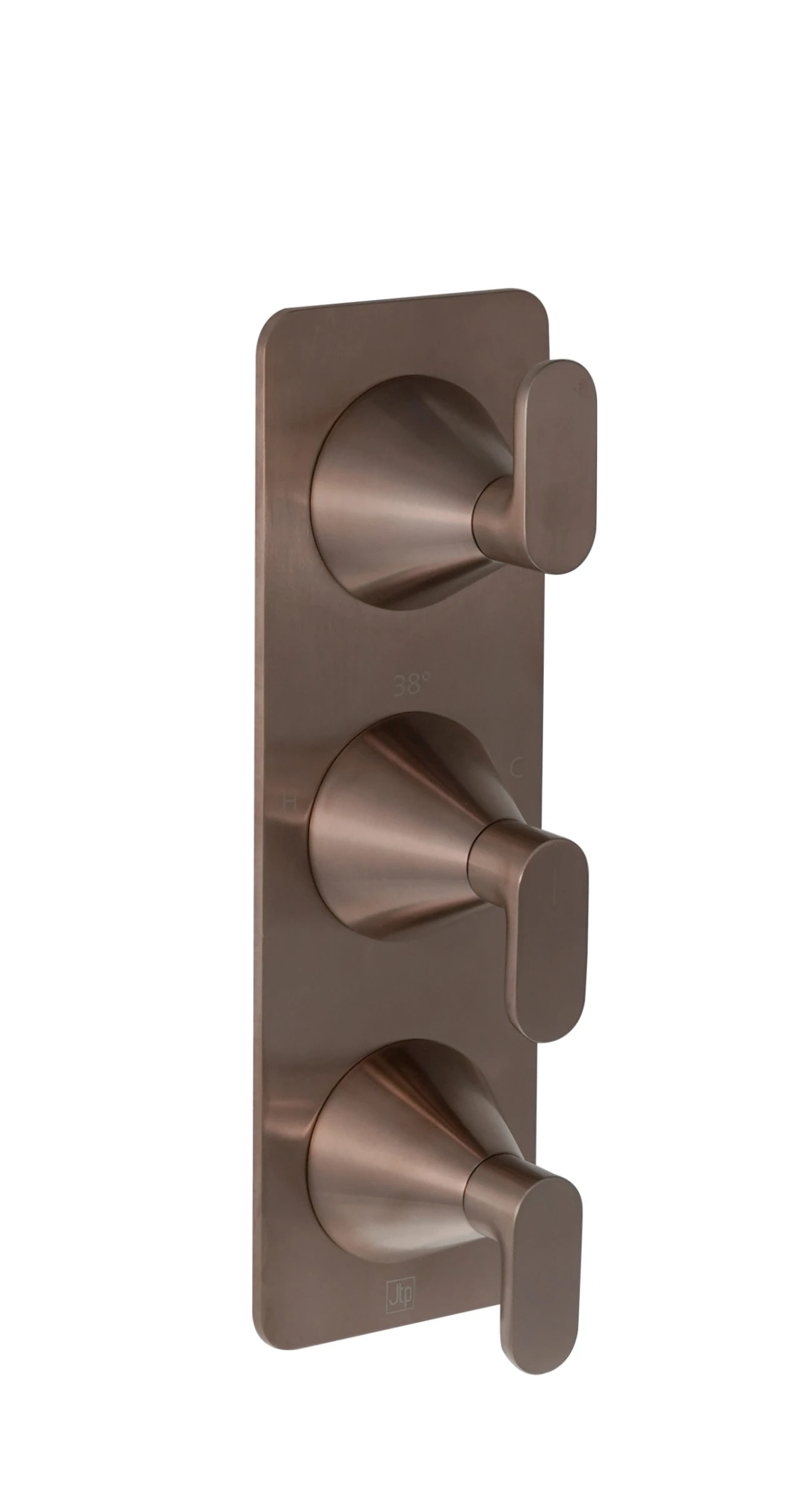 Just Taps Kono Thermostatic Concealed 3 Outlet Shower Valve (both Handles Included) Brushed Bronze