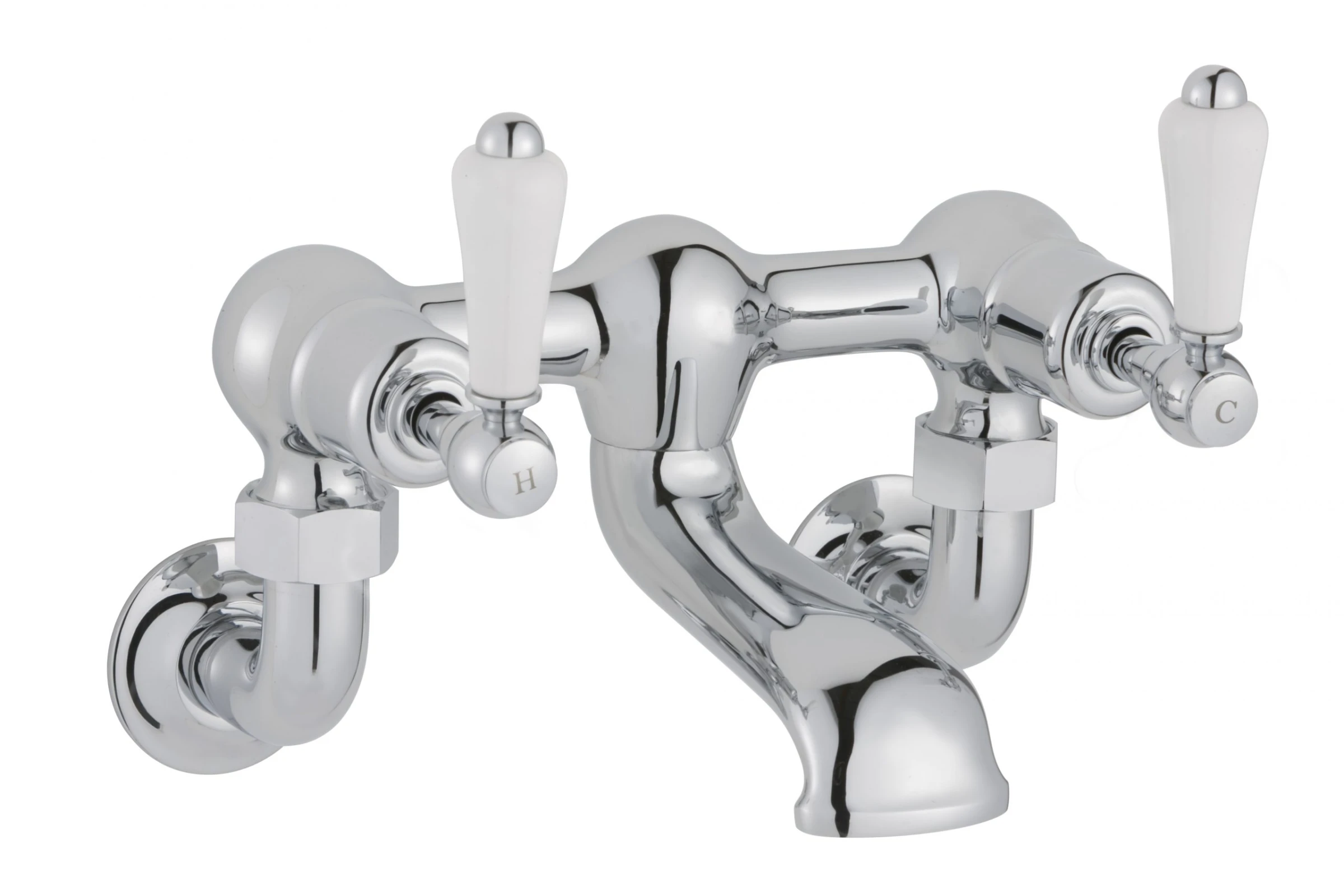 Just Taps Grosvenor Lever Wall Mounted Bath Filler Chrome