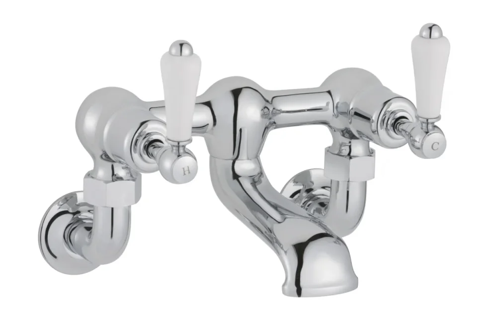 Just Taps Grosvenor Lever Wall Mounted Bath Filler Chrome product image - Image 1