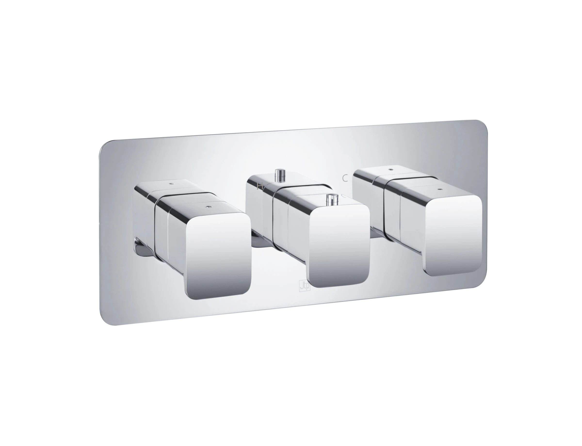 Just Taps Hix Thermo Conc Valve 3 Handle 2 Option Horizontal Chrome