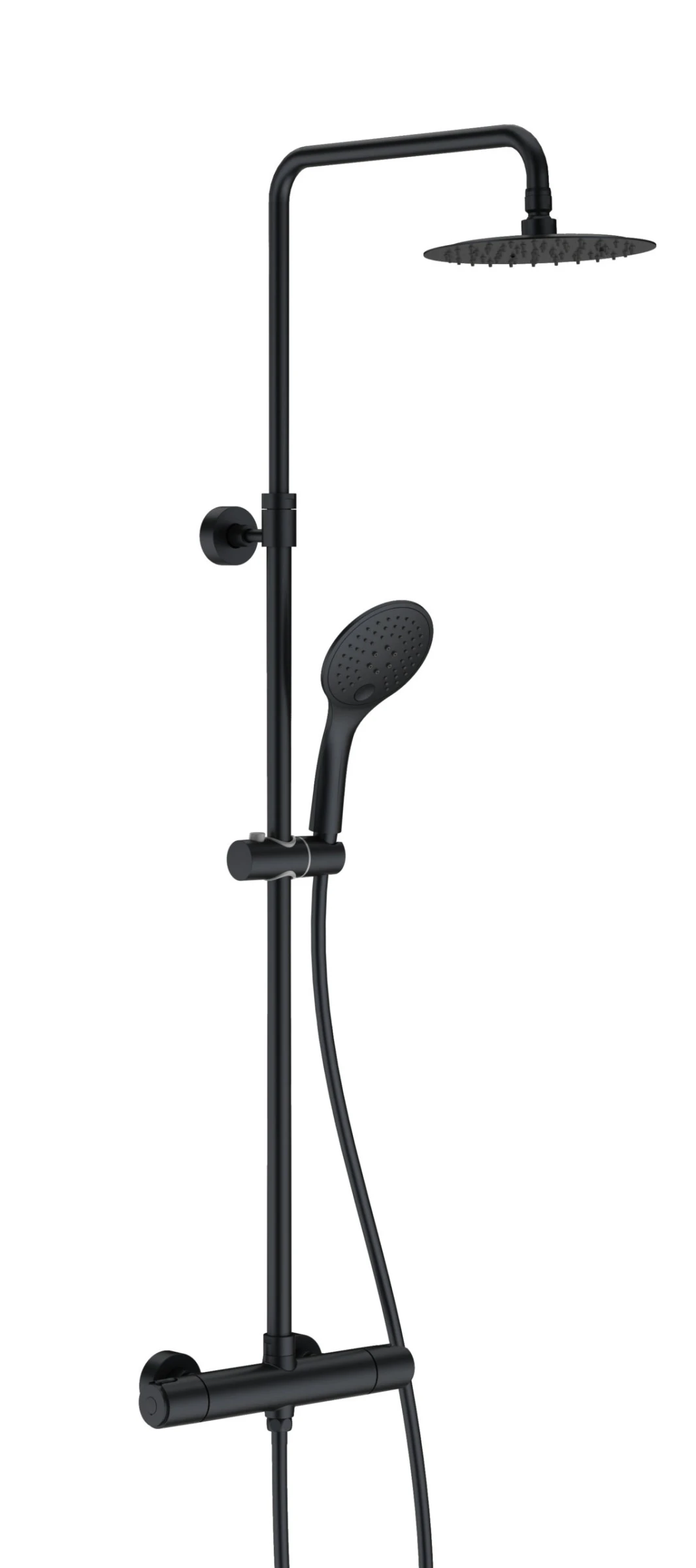 JTP VOS Thermostatic bar valve with 2 outlets, adjustable riser and shower kit Cool Touch