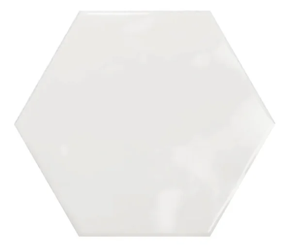 European Tiles Hex 15 x 17.3 Gloss White