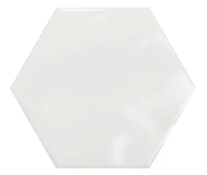 European Tiles Hex 15 x 17.3 Gloss White