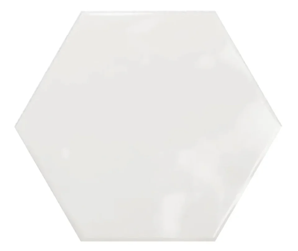 European Tiles Hex 15 x 17.3 Gloss White - Image 1