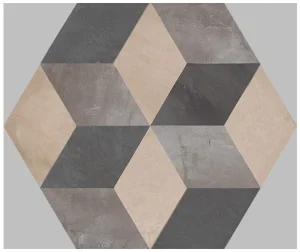 European Tiles Terra Hex Mixed Decor 25x21.6cm