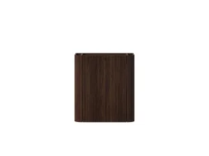Faeber Lunar Cloakroom Curved Fluted Vanity Unit 450mm - Walnut - Left