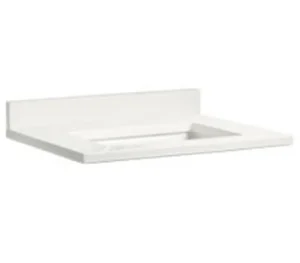 Roper Rhodes 600mm Hampton Undermount Worktop Inc Upstand - Arctic White