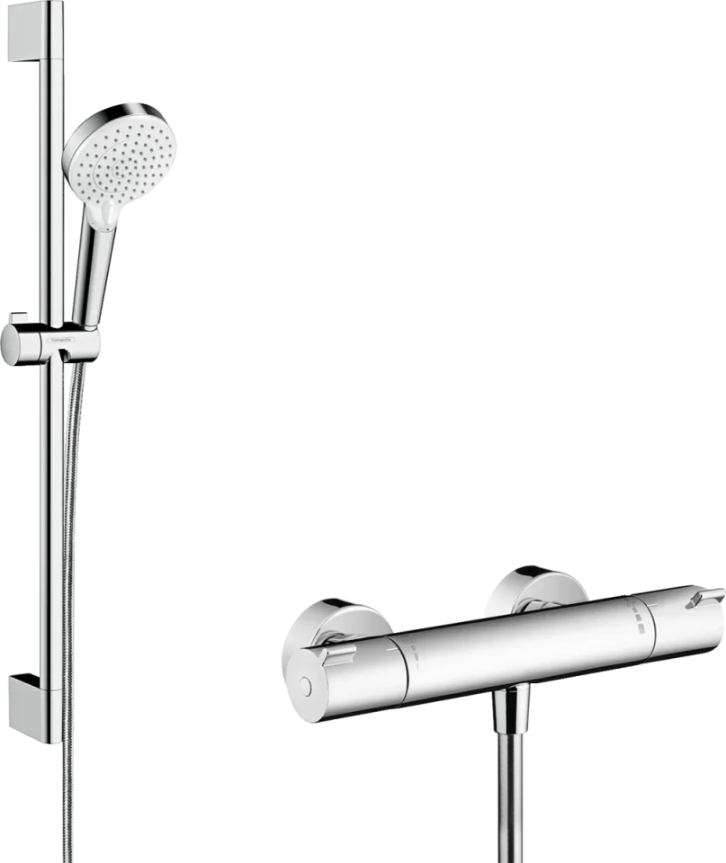 Hansgrohe Crometta Vario Combi 1001cl Set 650mm White/chrome detail view - Image 2