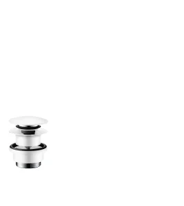Hansgrohe Basin Waste Push Open Brass Mw Matt White