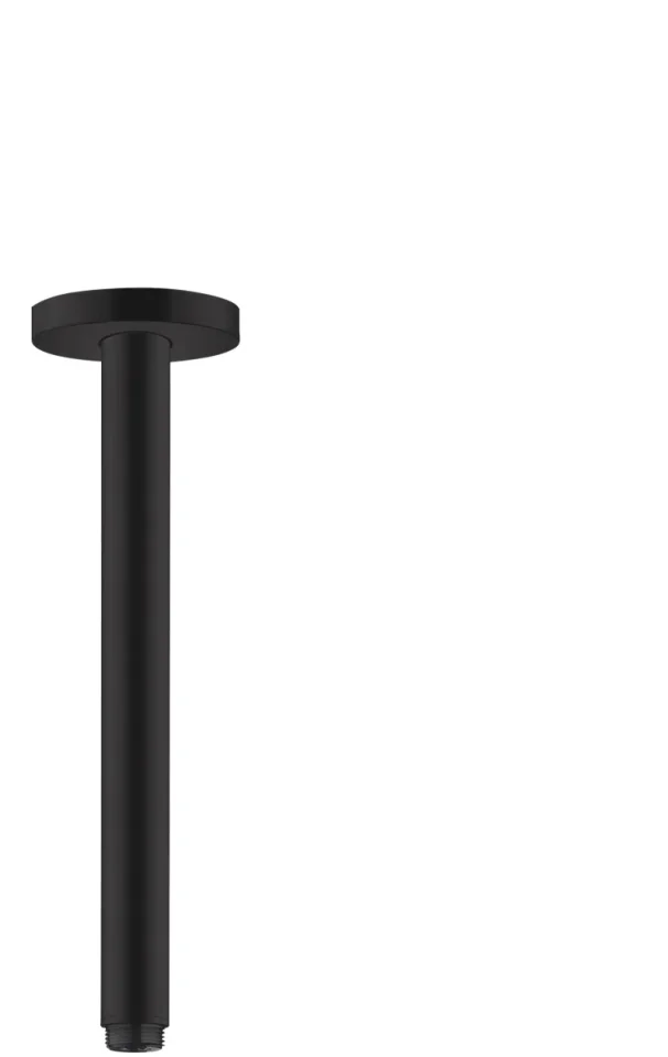Hansgrohe Ceiling Connector S 300mm Matt Black Matt Black product image - Image 1