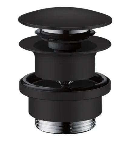 Axor Waste Set 11/4" Push-open For Basin And Bidet Mixers Matt Black product image - Image 1