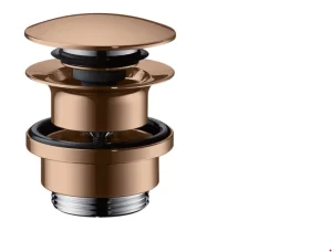 Axor Waste Set 11/4" Push-open For Basin And Bidet Mixers Polished Red Gold