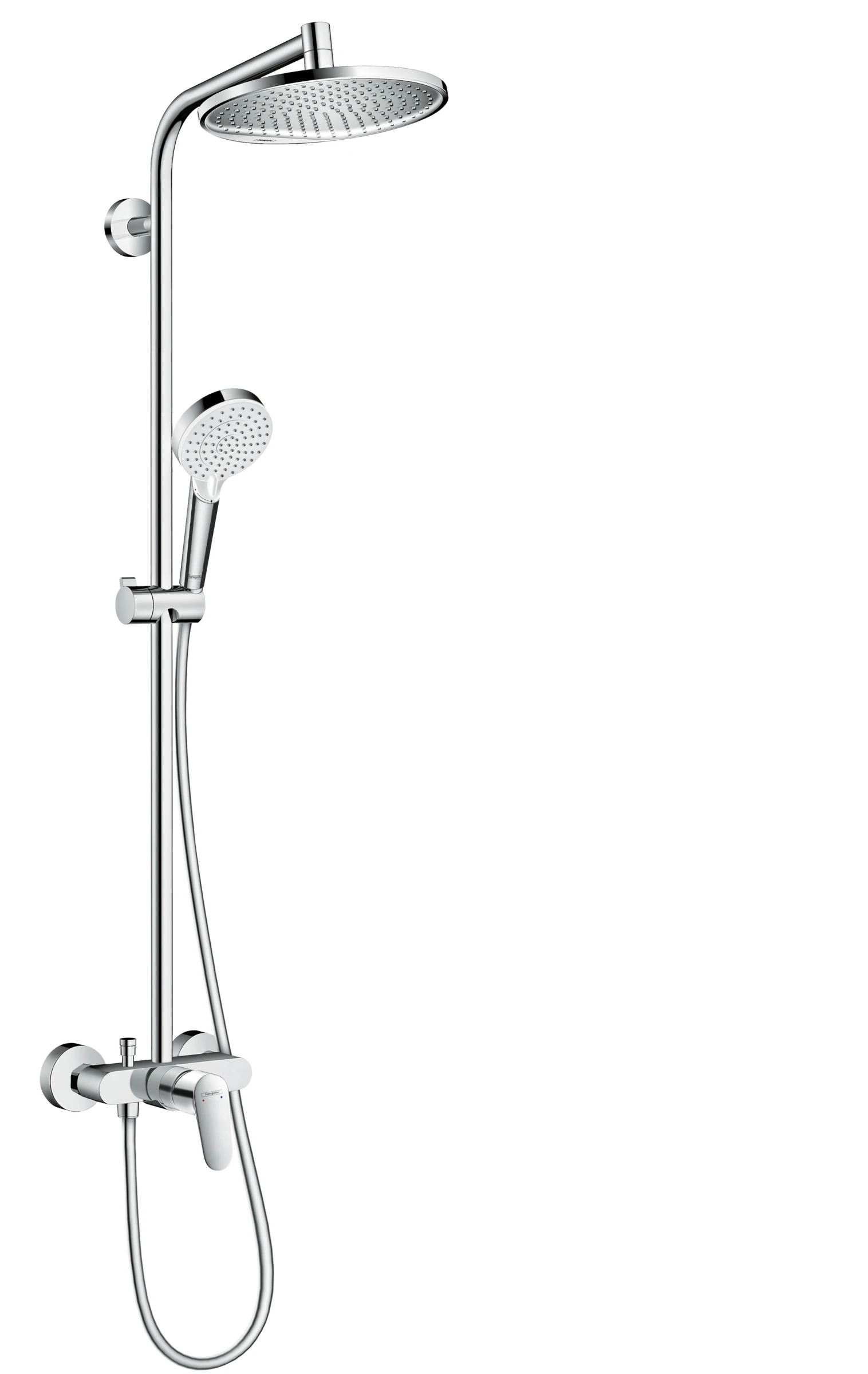 Hansgrohe Crometta S Shower Pipes With Tap 1100 X 360 X 110mm Chrome