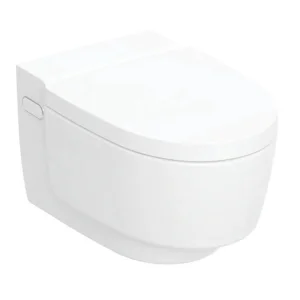Geberit Aquaclean Mera Comfort Wc Complete Solution Wall Hung Pan & Seat With White Cover Detail
