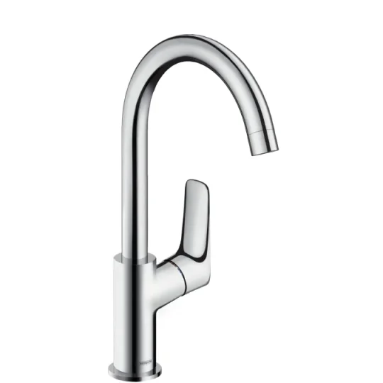 Hansgrohe Logis Bas.mix.210 Swivel Spout Chrome detail view - Image 2