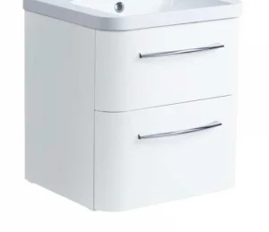 Roper Rhodes 500mm System Wall Mounted Double Drawer Unit - White