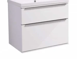 Roper Rhodes 600mm Scheme Wall Mounted Double Drawer Unit - White