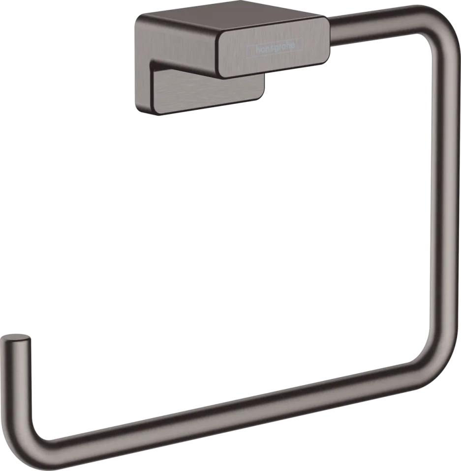 Hansgrohe Addstoris Q Towel Ring 140 X 45 X 200mm Gunmetal/chrome - Brushed