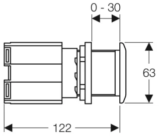 Geberit 115.947.00.1 Short Wall S/s Button detail view - Image 3