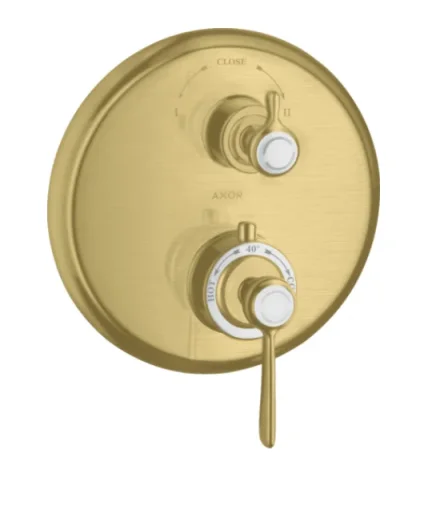 Axor Montreux Thermostatic Mixer For Concealed Installation With Lever Landle And Shut-off / Diverter Valve Brushed Brass product image - Image 1