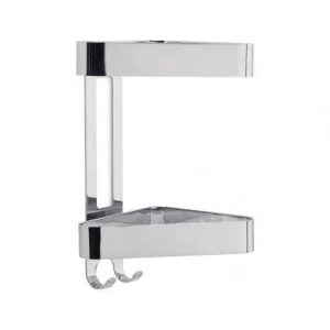 Roper Rhodes Halo Two Tier Corner Basket - Chrome