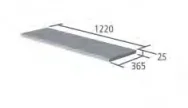Roper Rhodes 1280mm Standard Depth Solid Surface Worktop - Galactic Black