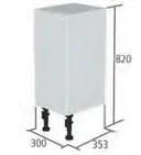 Roper Rhodes 300mm Standard Depth Floor Cupboard Carcass - Silver
