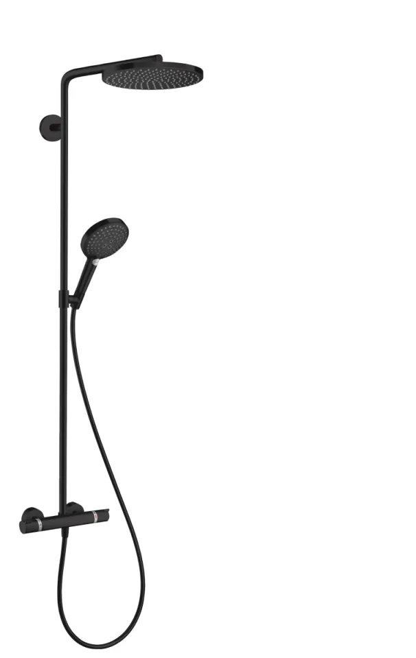 Hansgrohe Rd Select S 240 1j Powderrain Shp Mb Matt Black product image - Image 1