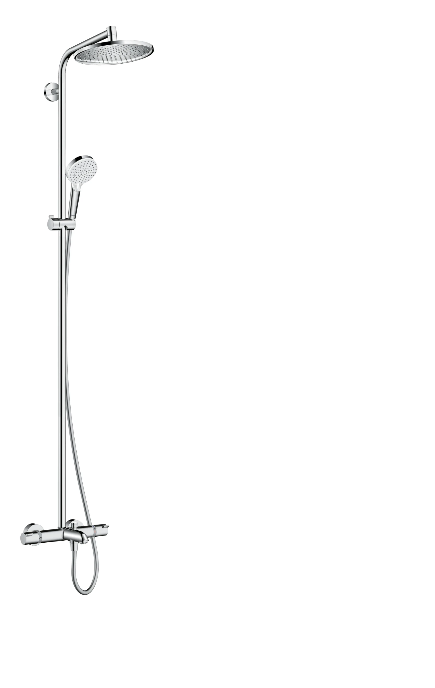 Hansgrohe Crometta S Showerpipes With Thermostatic Mixer 1520 X 350 X 115mm Chrome