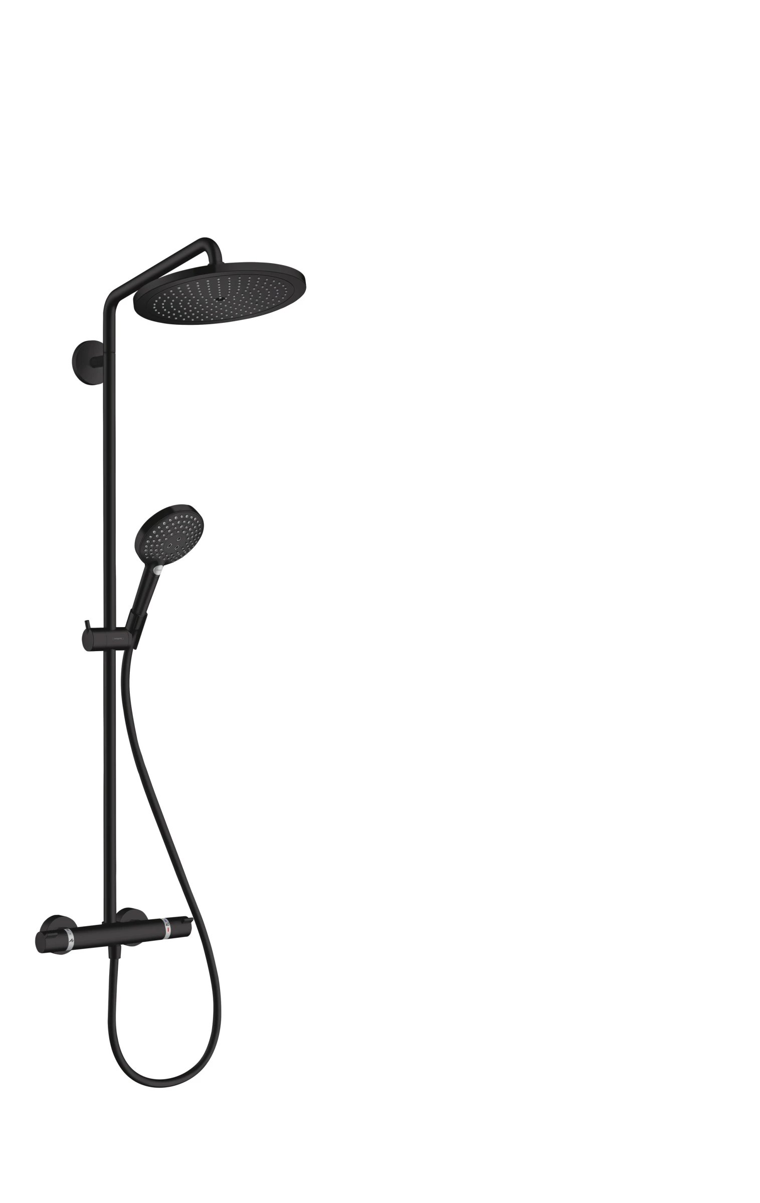 Hansgrohe Croma Select S Showerpipes With Thermostatic Mixer 1100 X 360 X 115mm Black - Matt