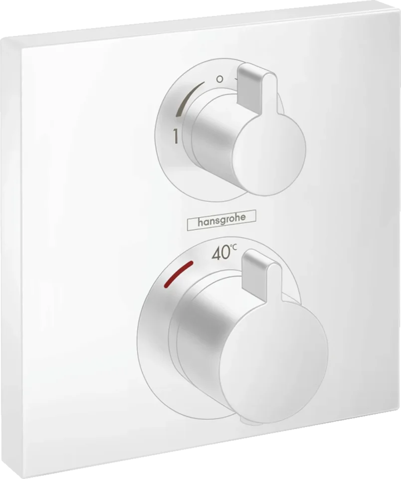 Hansgrohe Ecostat Square Th Conc.2f Matt White Matt White detail view - Image 2