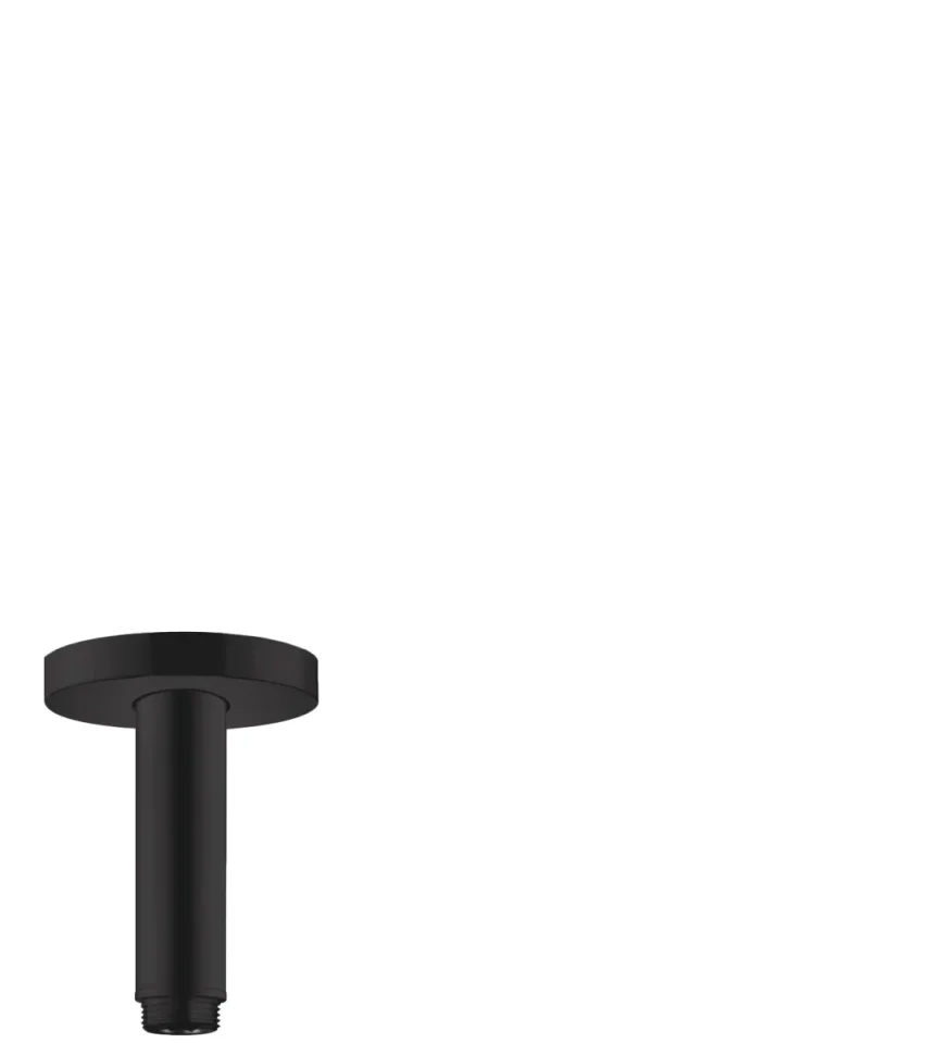 Hansgrohe Ceiling Connector S 100mm Matt Black Matt Black product image - Image 1