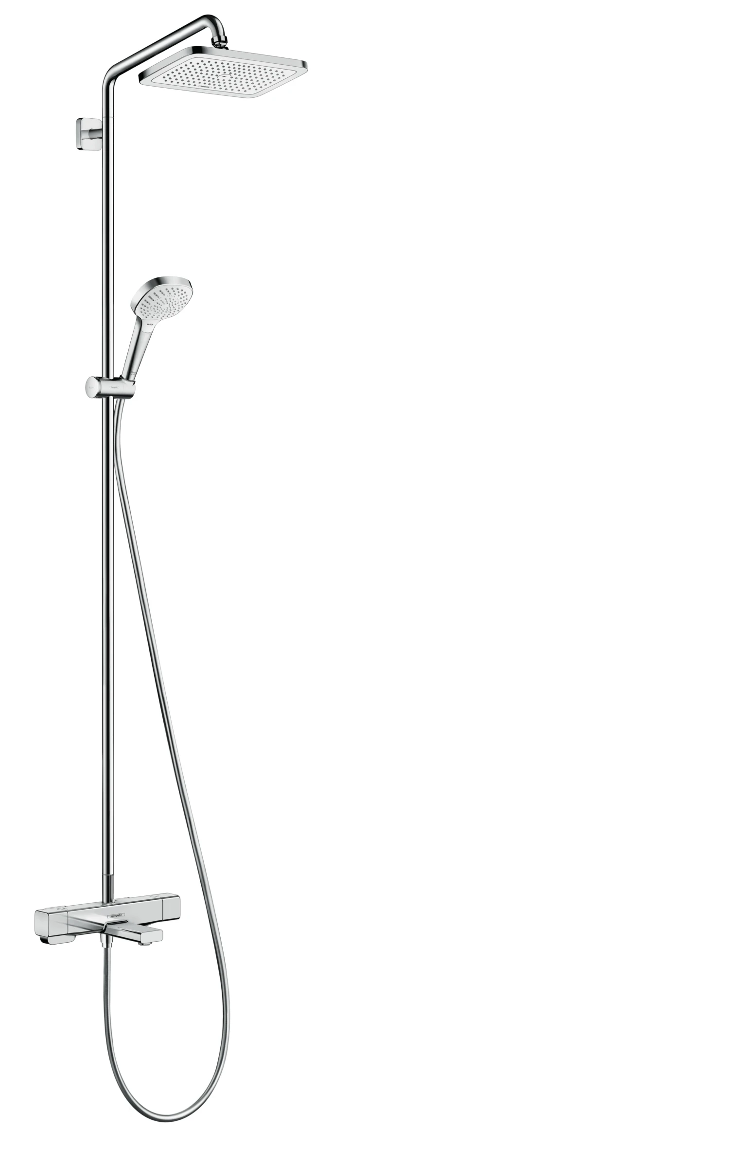 Hansgrohe Croma E Showerpipes With Thermostatic Mixer 1445 X 350 X 180mm Chrome