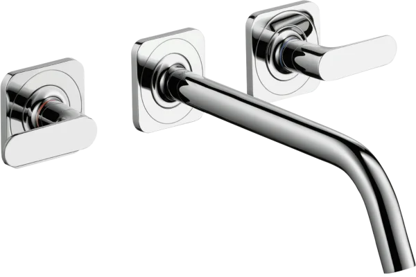 Axor Citterio M 3-hole Basin Mixer For Concealed Installation Wall-mounted With Spout 226 Mm, Lever Handles And Escutcheons Chrome