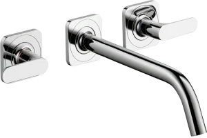 Axor Citterio M 3-hole Basin Mixer For Concealed Installation Wall-mounted With Spout 226 Mm, Lever Handles And Escutcheons Chrome