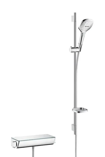 Hansgrohe Ecostat Select Dap/rd Sel.120/u'900 White/chrome detail view - Image 2