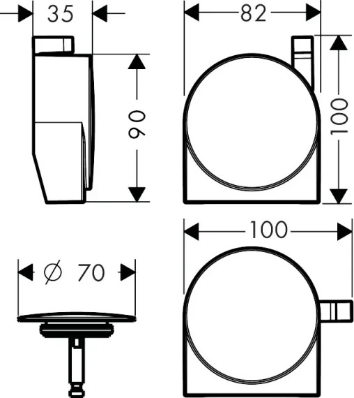 Hansgrohe Xx Exafill S Finish Set New Chrome Chrome detail view - Image 3