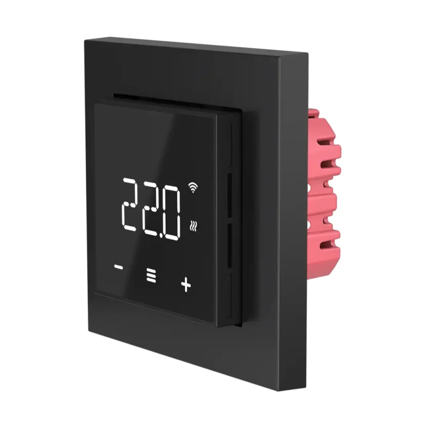 Thermosphere T-mo Electric Heating Thermostat 16a Black detail view - Image 2