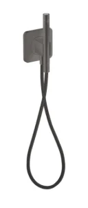Axor Citterio C Porter Unit 120/120 Softsquare With Baton Hand Shower 2jet And Textile Shower Hose Brushed Black Chrome