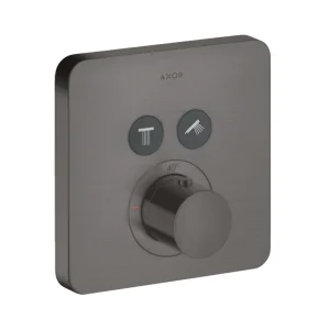 Axor Showersolutions Thermostatic Mixer Softsquare For Concealed Installation For 2 Outlets Brushed Black Chrome