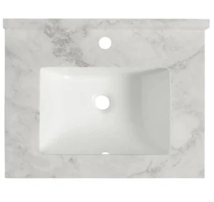Roper Rhodes 600mm Hampton Undermount Worktop Inc Upstand - Carrara