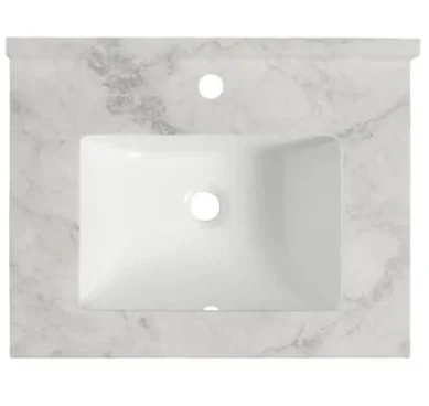 Roper Rhodes 600mm Hampton Undermount Worktop Inc Upstand - Carrara product image - Image 1
