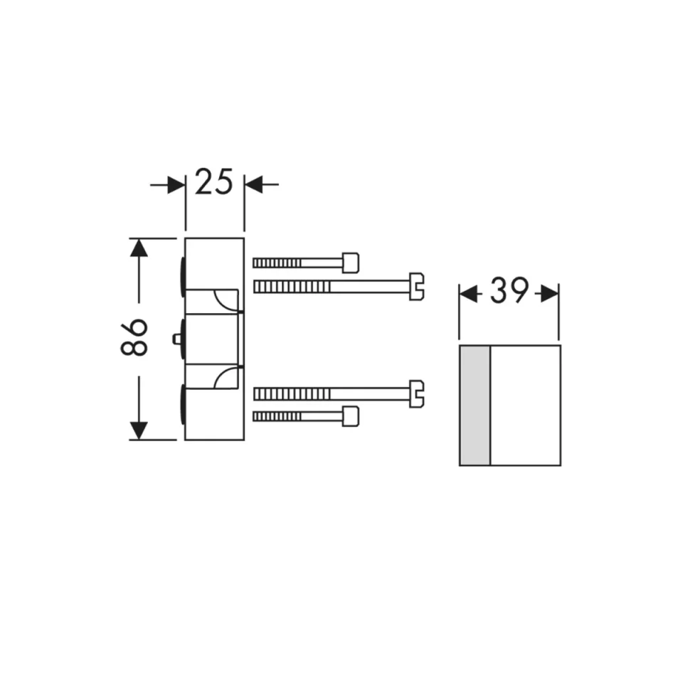 Hansgrohe Extension Set 2,5cm For Ibox Univers. detail view - Image 3